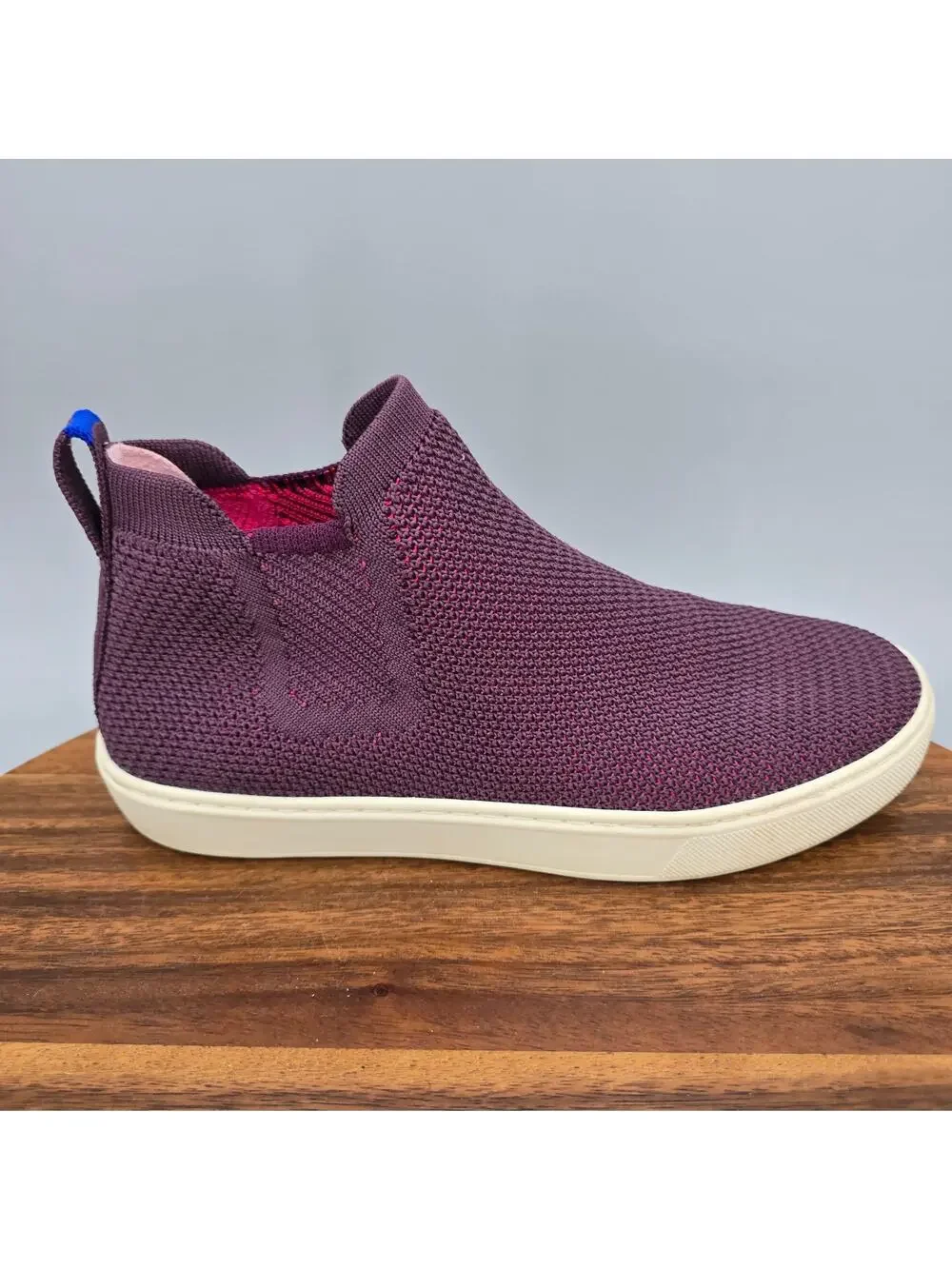 Rothy's The Chelsea Boots Womens 7 Berry Lattice Knit Pull On Ankle Bootie Shoes